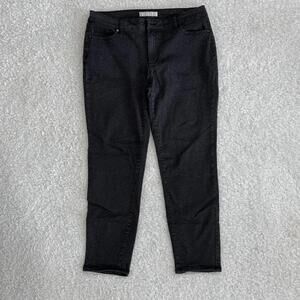 EST. 1946 Denim Women’s Black Leopard Print Skinny Jeans (Size 16) animal Y2K